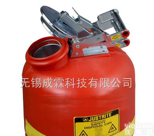原装进口宽口废液罐 自动释压消焰器共同防火 justrite<em>美国</em>原装<em>产品</em>ZG区一级代理