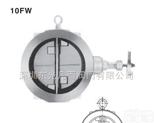 日本<em>北泽</em>铸铁对夹式<em>止回阀</em>10FW型