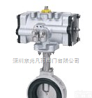 进口日本<em>北泽</em>KITZ<em>气动</em>对夹式蝶阀