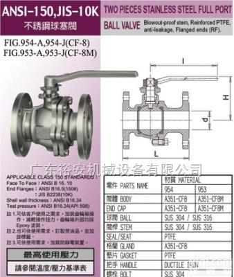 RING  进口台湾<em>东光</em>不锈钢<em>球阀</em> RING手动法兰<em>球阀</em>