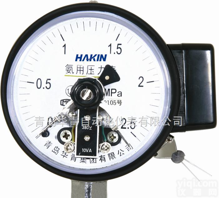 YAX-100型  <em>青岛</em>华青氨气电接点<em>压力表</em>
