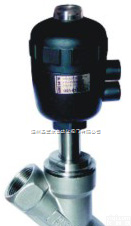 <em>温州</em>圣<em>莱尔</em>气动不锈钢丝口<em>角座阀</em>