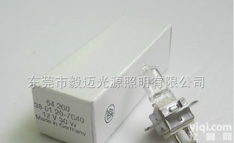 <em>欧司朗</em>64260 12V30W Zeiss蔡司<em>裂隙</em>灯<em>灯泡</em>3801-20-7040