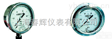 YBF/YBFN不锈钢压力表 <em> YBF/YBFN不锈钢压力表</em>