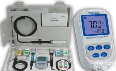 JC16-SX736  便携式pH/mv/<em>电导率</em>/溶解氧测量 <em>高精度</em><em>检测仪</em> 便携式水质分析仪