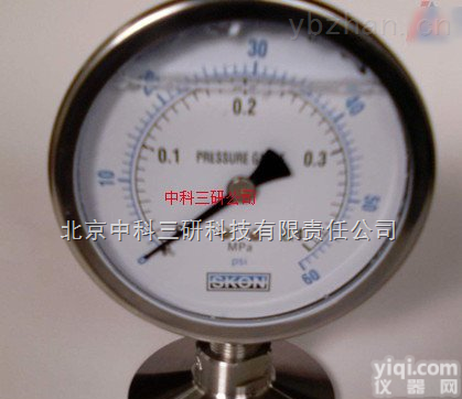 DL74-Y-M  <em>卫生</em>型<em>隔膜</em><em>压力表</em> 食品行业<em>隔膜</em><em>压力表</em>