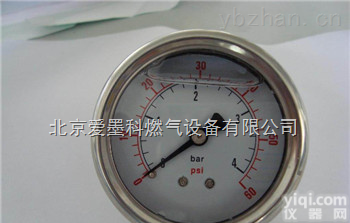 100mm<em>径向</em>轴向充油<em>压力表</em>100bar耐震<em>压力表</em>