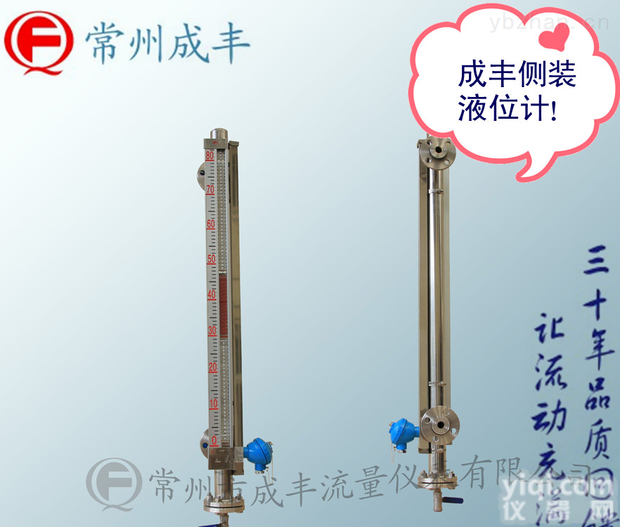 UHC-517C  电远传磁性浮子<em>液位计</em>知名品Pai【成丰仪表】质优价廉,侧装磁性<em>液位计</em>常州成丰<em>选型</em>