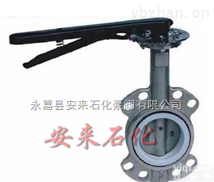 D71F46<em>四氟</em>不锈钢<em>对夹</em><em>蝶阀</em>