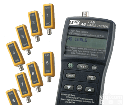 TES-46  台湾泰仕有遮敝式/无遮敝式双绞线及<em>同轴</em><em>缆线</em>网路<em>缆线</em><em>测试器</em>