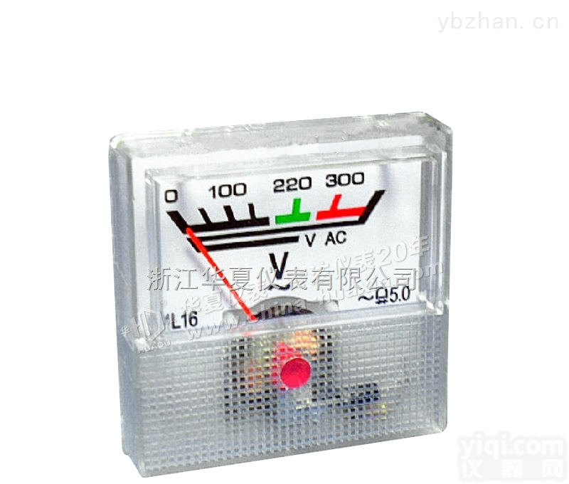 91L16  上海华夏电度表厂91L16<em>电压表</em>0-300V<em>指针式</em><em>电压表</em>电流表测量仪表