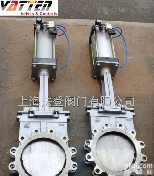德国vatten<em>气动</em>铸钢耐磨<em>插板阀</em> 、碳钢<em>气动</em>刀闸阀