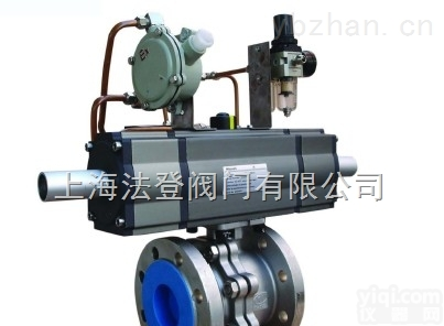 散装水泥车、散装<em>油罐车</em>用气动两段式法兰<em>球阀</em>