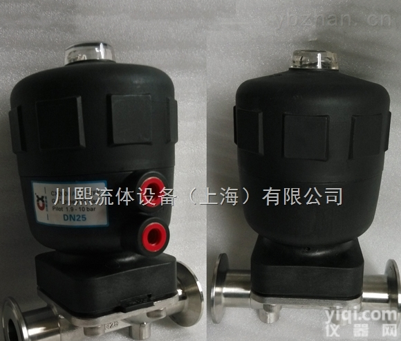 宝德型气动卫生级<em>隔膜</em>阀<em>卡箍</em>连接