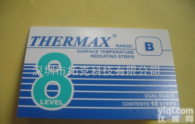 8格B型  <em>英国</em>THERMAX温度<em>试纸</em> 温度变色纸 8格B型感温贴纸 <em>英国</em>TMC<em>测温</em>纸