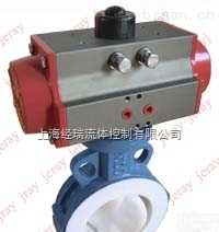 BFV15-S150EF2   PN10  长治气动调节衬氟对夹<em>蝶阀</em>304<em>材质</em>