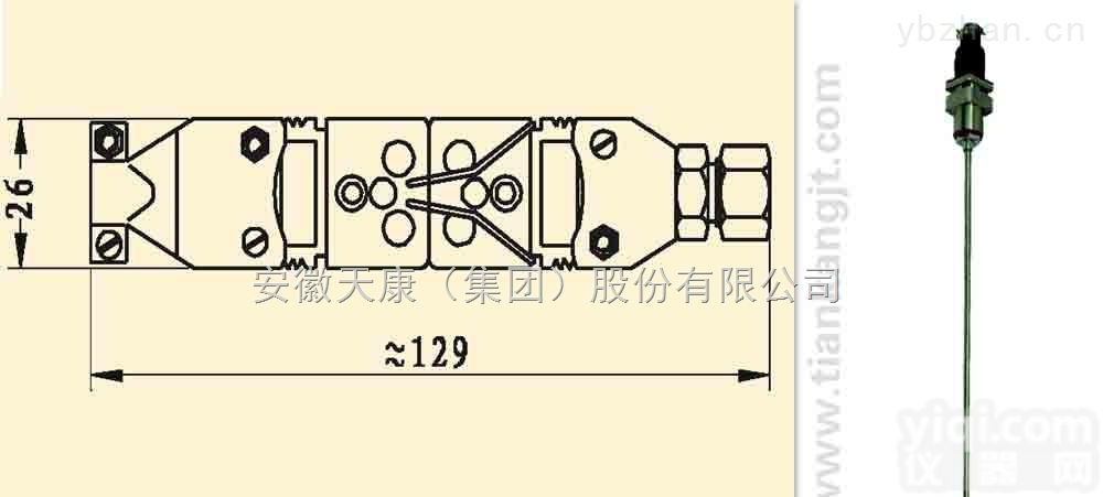 供应安徽<em>天康圆接插式铠装热电阻</em>WZPK2-464