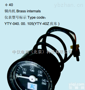 YTY-40  北京布莱迪<em>塑壳</em>锅炉<em>压力表</em>