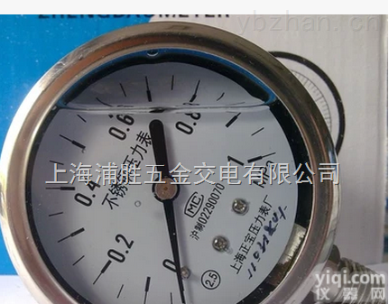 YN60BF  YN60BF 1Mpa <em>耐震</em>不锈钢<em>压力表</em> 防震<em>防腐</em>