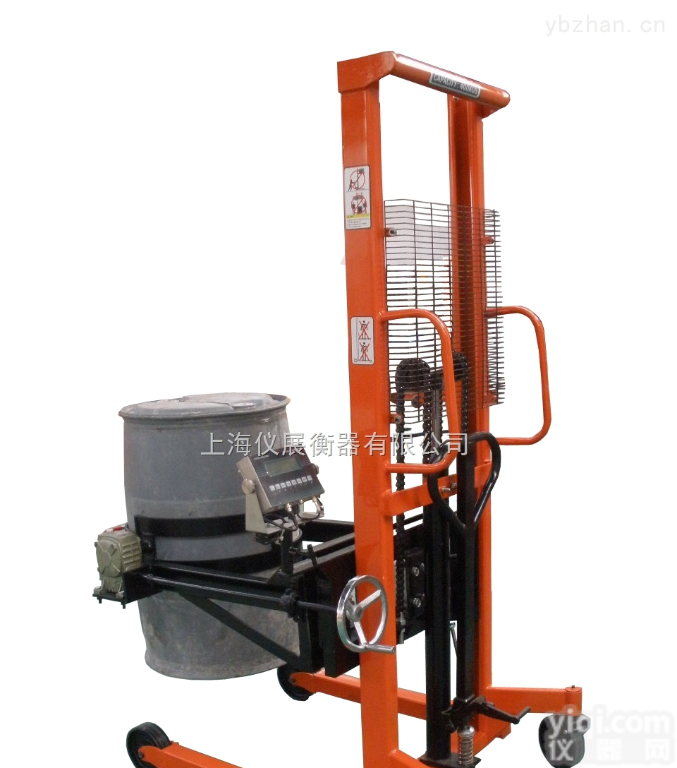 300kg手动液压<em>油桶</em>车称，圆桶<em>装卸车</em>电子秤直销