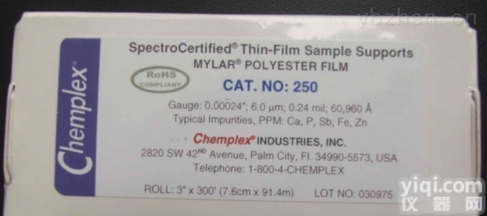 CAT.NO：250  Mylar膜：<em>聚酯薄膜</em>，<em>迈拉</em>膜，<em>麦拉</em>膜250#