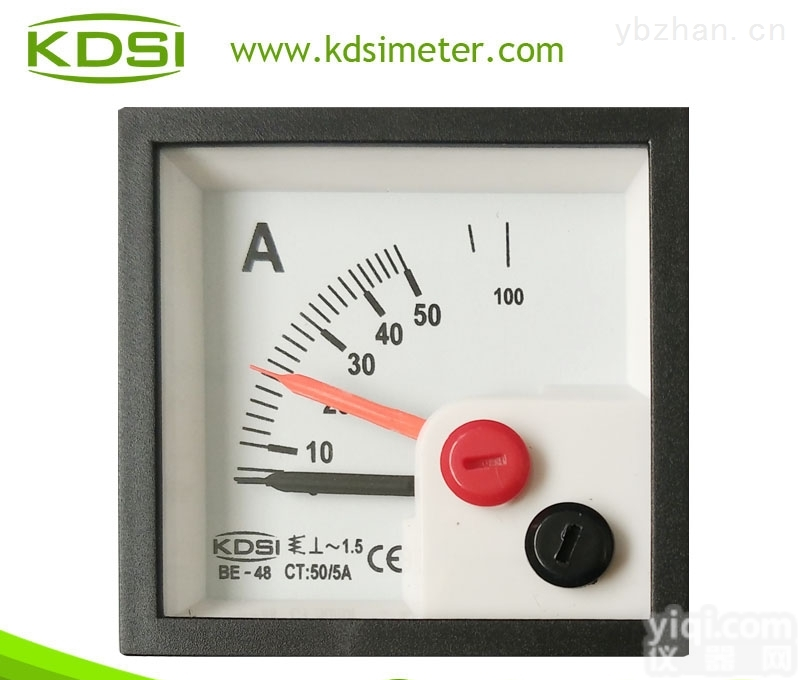 BE-48  双指针 <em>指针式</em>交流<em>电流表</em> BE-48 AC50/5A