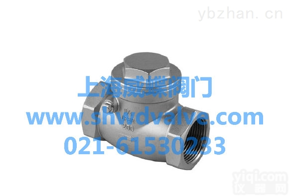 H14W-16P  不锈钢内<em>螺纹</em><em>卧式</em><em>止回阀</em>