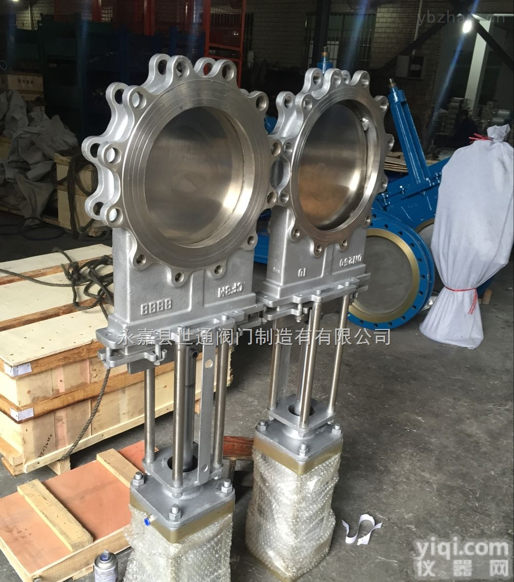 PZ673W-10RL  气动<em>对夹式</em>不锈<em>钢刀</em>型<em>闸阀</em>DN250刀<em>闸阀</em>生产公司