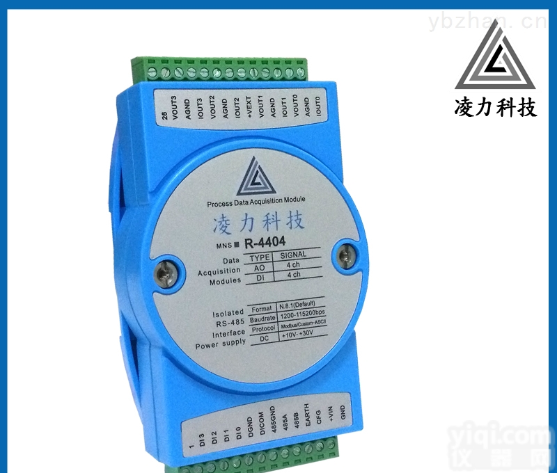 R-4404  模拟量输出<em>模块</em><em>数字</em>量<em>采集</em><em>模块</em>RS485通讯