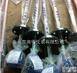 <em>高温</em>双支R型铂铑<em>热电偶</em>固定<em>法兰</em>安装WRQ2-330