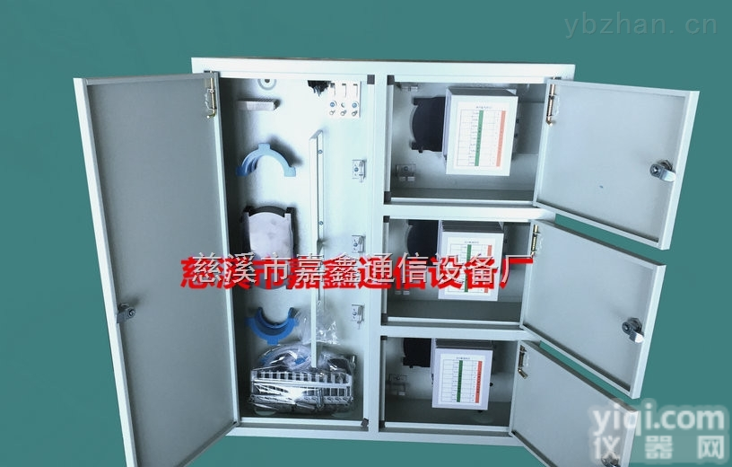 144芯三网<em>合一</em>分纤箱<em>楼道</em>明装三网<em>合一</em>光纤分纤箱