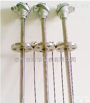 K型热电偶厂家K型可动法兰<em>双支热电偶</em>WRN2-330