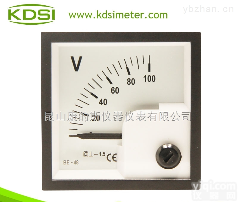 BE-48 DC100V  <em>指针式</em>直流<em>伏特</em>表 BE-48 DC100V 配电柜用表