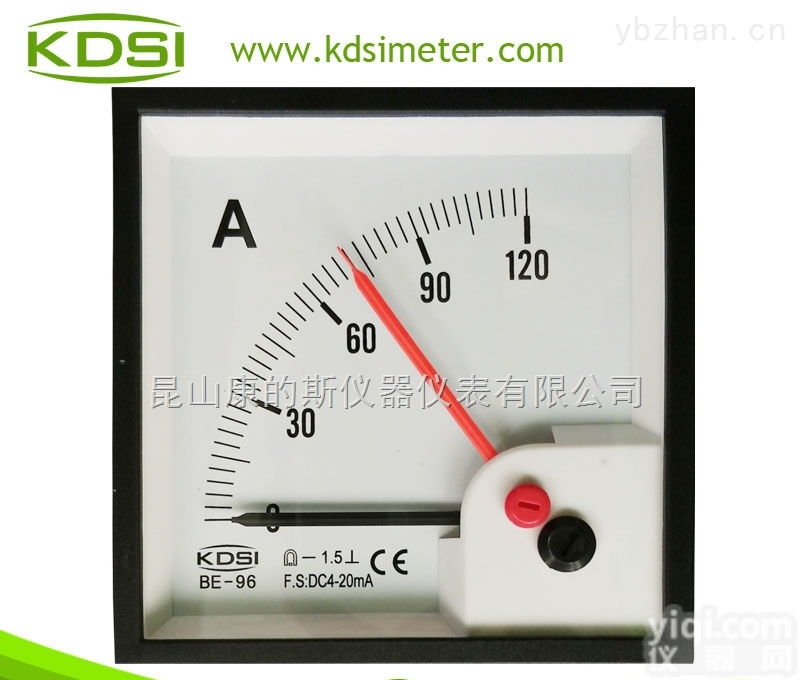BE-96  <em>指针式</em>双针<em>直流</em>电流表 BE-96 DC4-20mA 120A 磨床用电流表