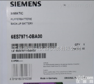 6ES7971-0BA00  SIEMENS西门子PLC<em>电池</em>6ES7971-0BA00 TADIRAN-苏州德鲁夫代理