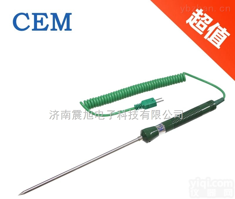 CEM华盛昌NR-34A尖头插入式温度<em>探头</em>K型<em>热电偶</em>食品温度计<em>探头</em>