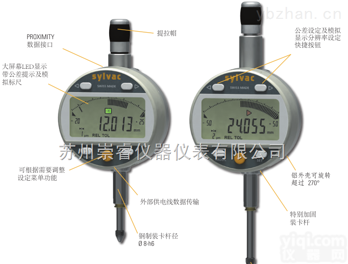 805.5307  <em>瑞士</em>施瓦格SYLVAC数显<em>千分表</em>805.5307