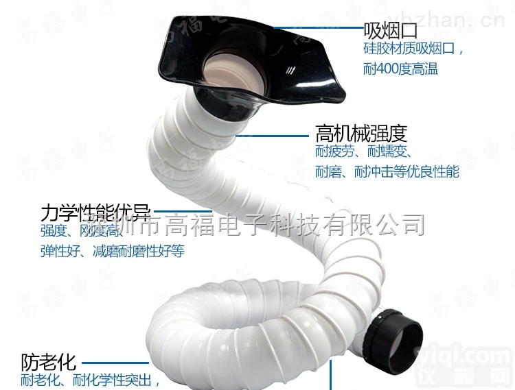 GF-002  <em>万向</em>定位调节吸<em>烟管</em><em>耐高温</em>竹节排风管-欢迎询价