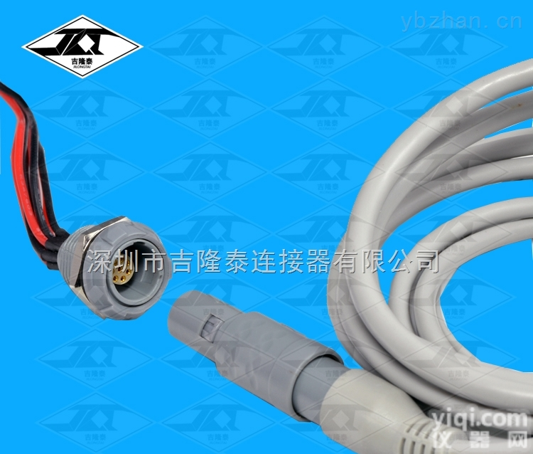 JLT-CABLE  YL<em>线束</em>生产厂家 塑料推拉自锁圆形连接器2芯3针4p航空插头一拖二<em>连接线</em>定制