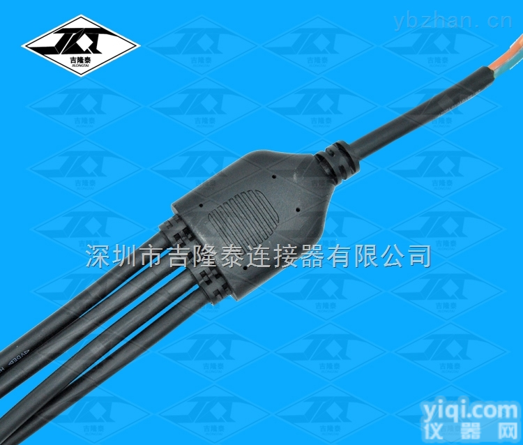 JLT-CABLE  一拖二 一拖三 一拖四 Y型线 4通数据<em>线束</em>转接推拉自锁航空插头注塑<em>定制</em>