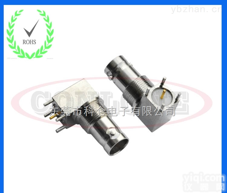 全铜板端BNC-KWE射频<em>连接器</em> 90度直角BNC<em>视频</em>接头 BNC插座