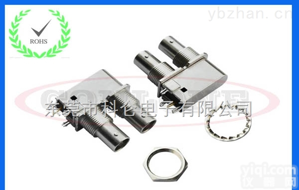 全铜双层BNC母座 印制<em>电路板</em>双联高清BNC射频<em>连接器</em> BNC射频接头