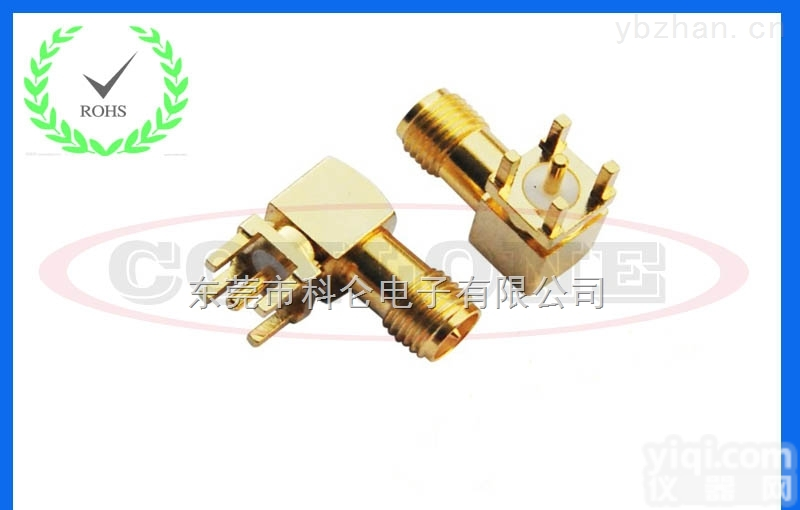 RP-<em>SMA</em>直角射频<em>连接器</em> 反极性<em>SMA</em>-KWE射频接头 <em>SMA</em>板端插座