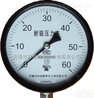 耐震耐硫<em>压力表</em>YTU-100S-Z/YTU-<em>150S</em>-Z