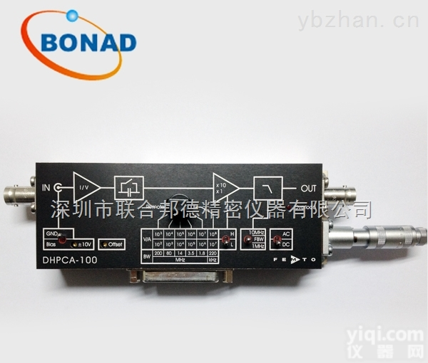 <em>DHPCA</em>-100  德国FEMTO可变<em>增益</em><em>电流放大器</em><em>DHPCA</em>-100