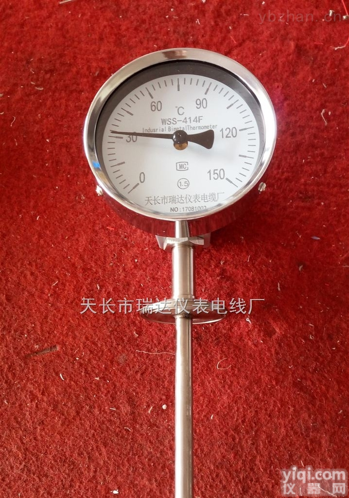 <em>卡箍式</em><em>温度计</em>WSS-414F  <em>卡箍式</em><em>温度计</em>WSS-414F