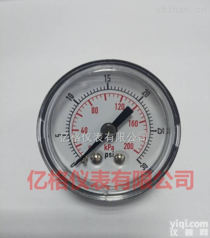 40轴向<em>普通</em><em>压力表</em>  亿格仪表y40<em>普通</em>轴向<em>压力表</em>0-30psi